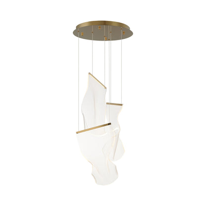 Rinkle LED Pendant Light in French Gold.