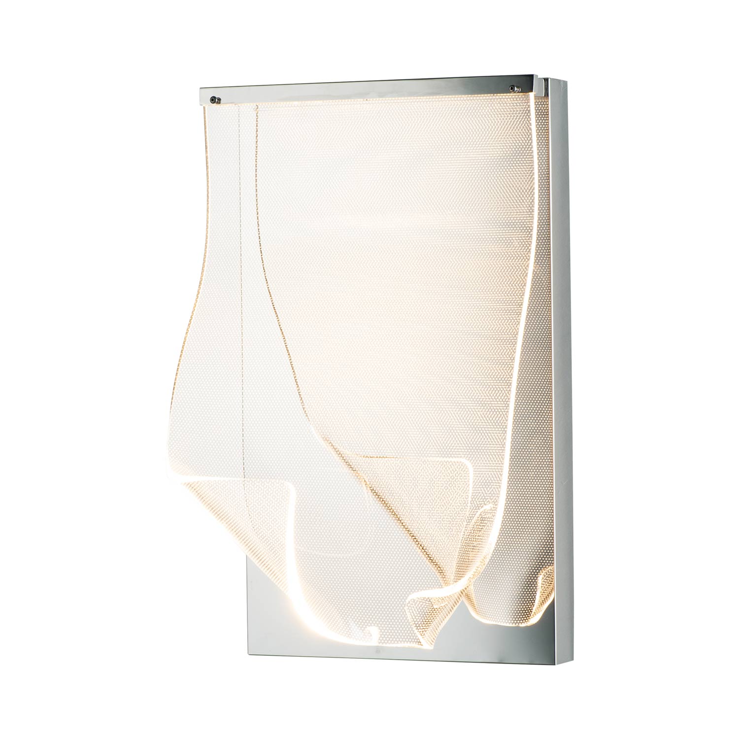 Rinkle LED Wall Light in Polished Chrome.