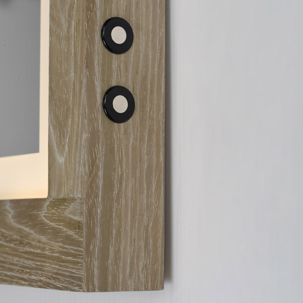 Sawyer LED Wall Mirror in Detail.