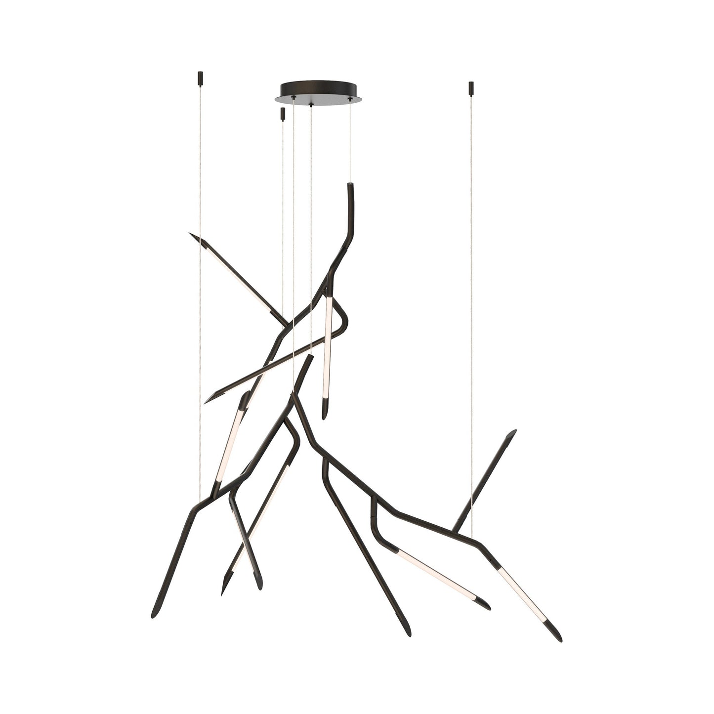 Scion LED Multi Light Pendant Light in Black (12-Light).