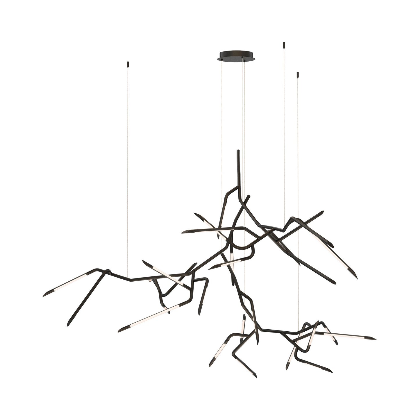 Scion LED Multi Light Pendant Light in Black (27-Light).