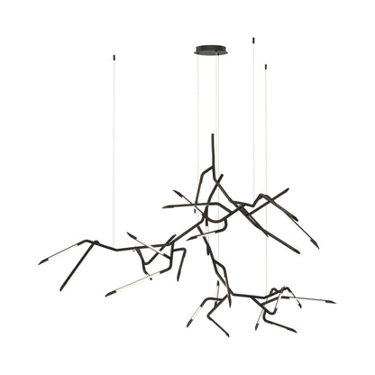 Scion LED Multi Light Pendant Light in Black (27-Light).