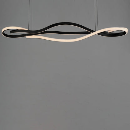 Serpentine LED Linear Pendant Light in Detail.