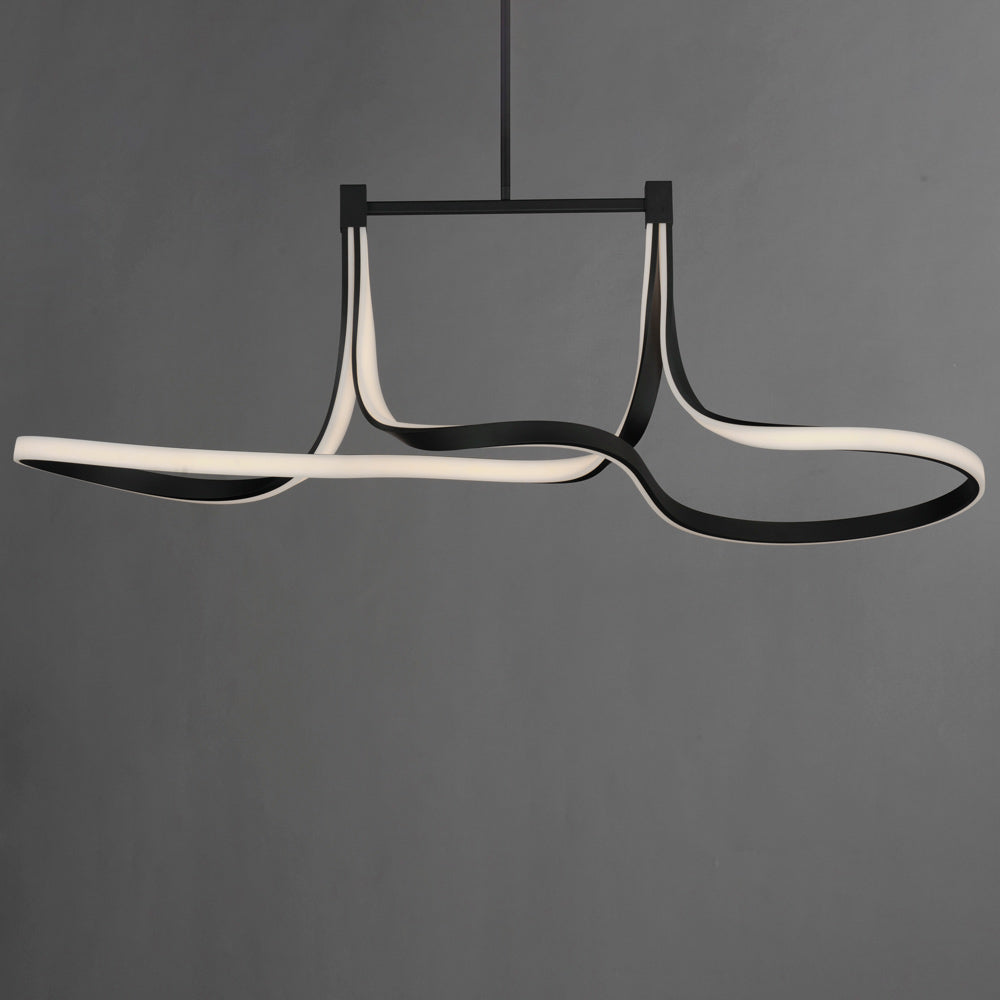 Serpentine LED Linear Pendant Light in Detail.