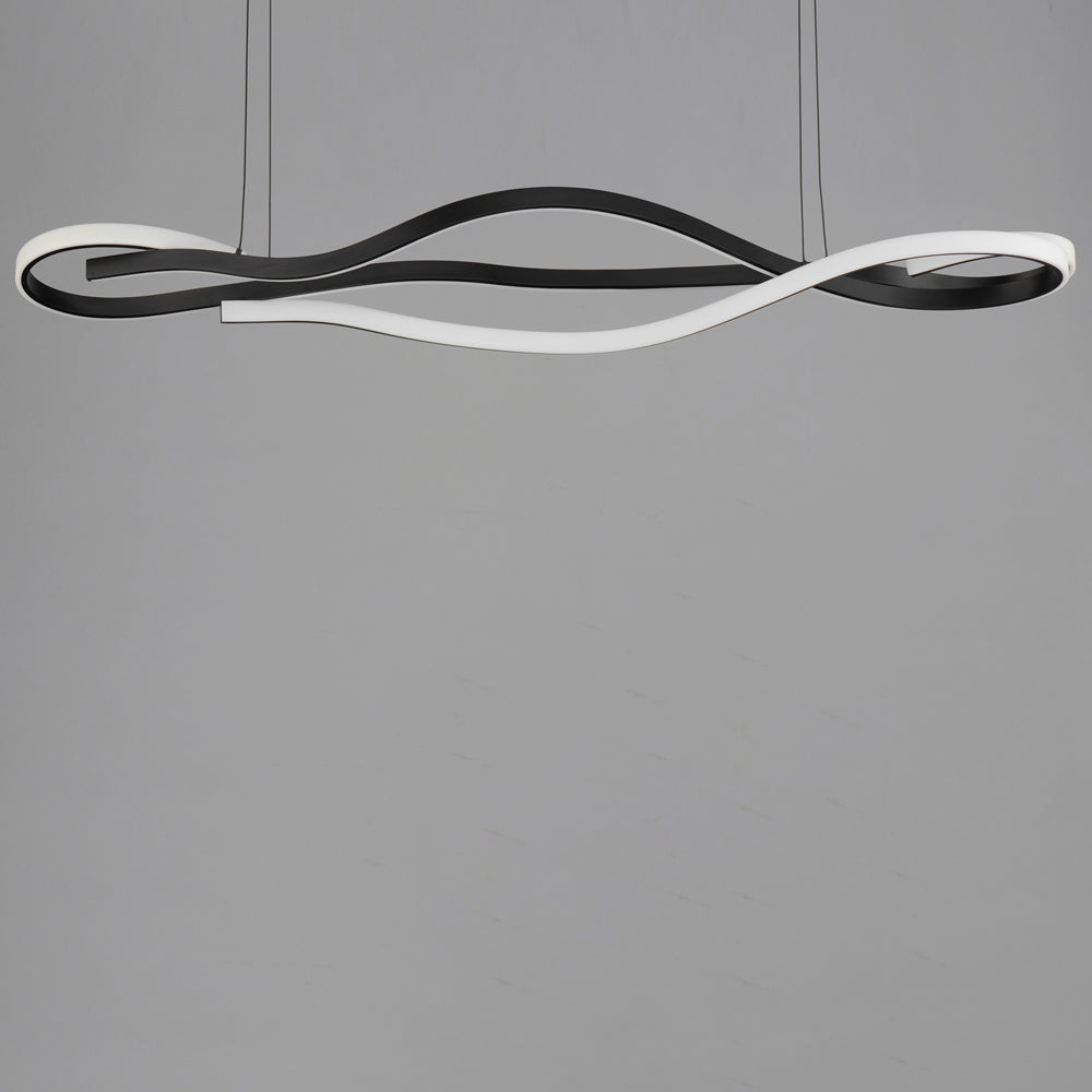 Serpentine LED Linear Pendant Light in Detail.
