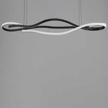Serpentine LED Linear Pendant Light in Detail.