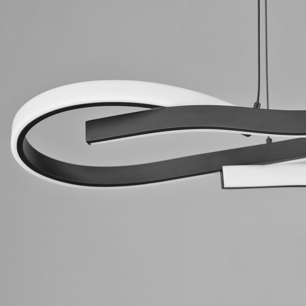 Serpentine LED Linear Pendant Light in Detail.