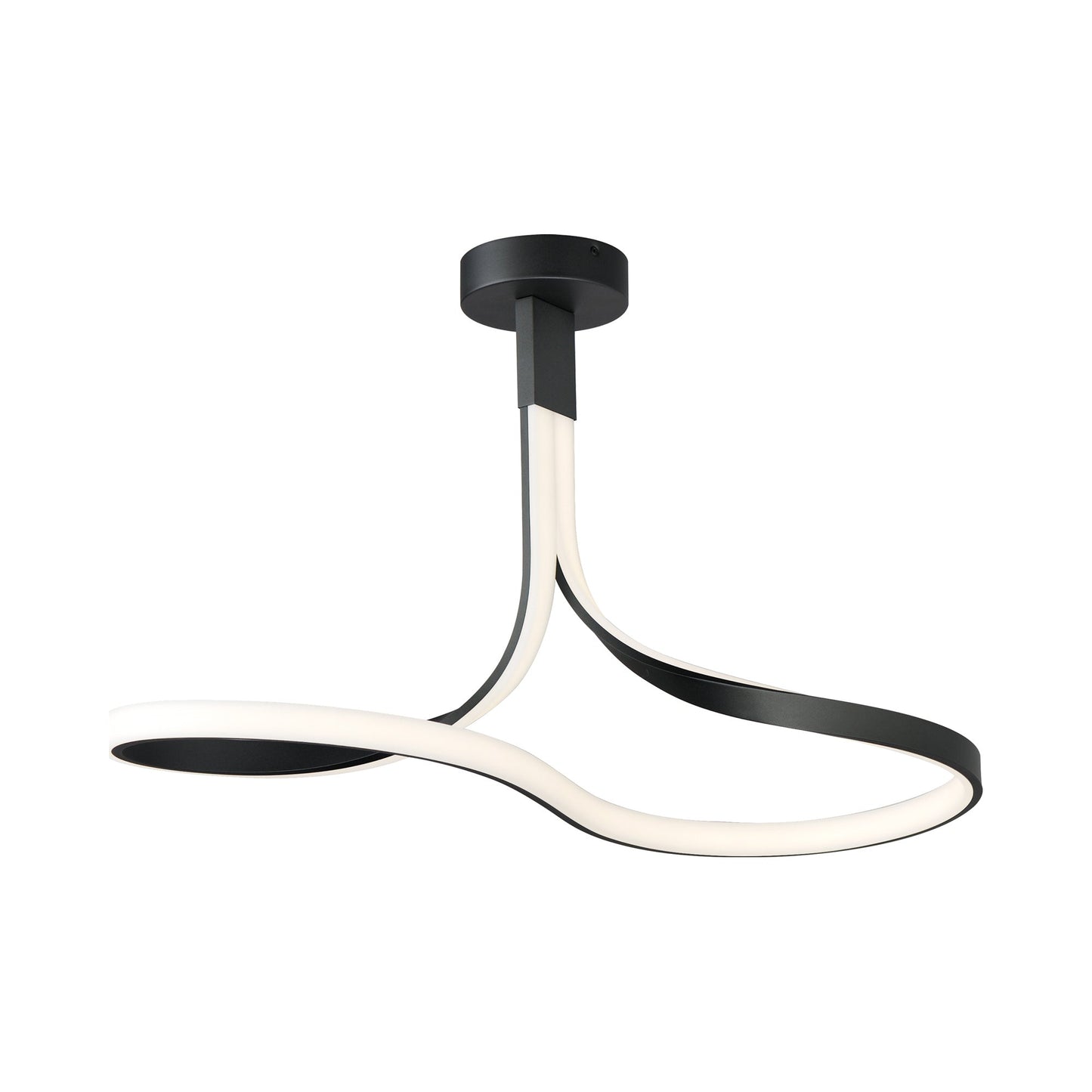 Serpentine LED Semi Flush Mount Ceiling Light.