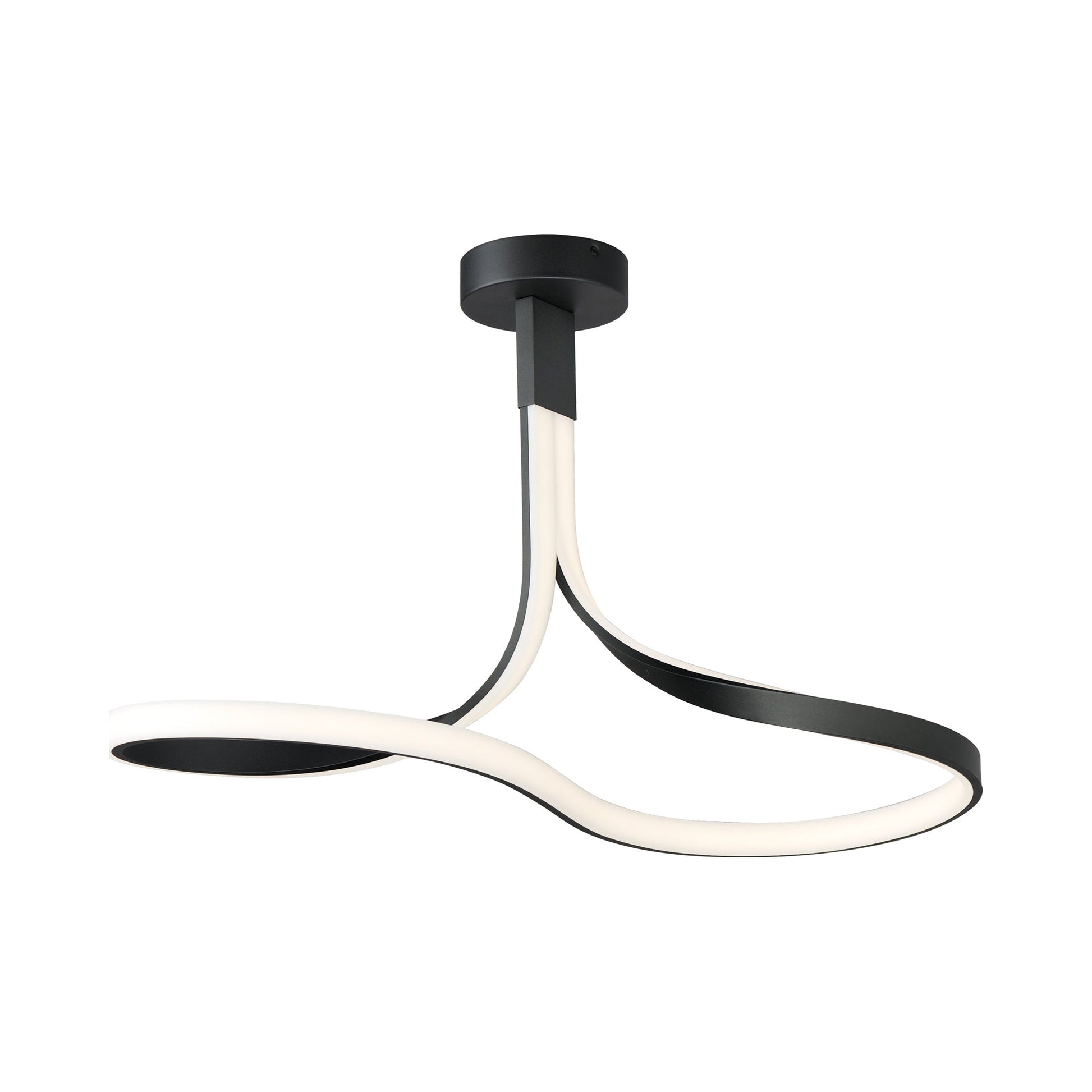 Serpentine LED Semi Flush Mount Ceiling Light.