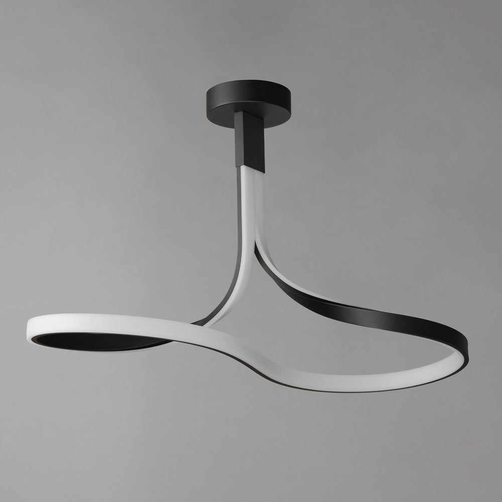 Serpentine LED Semi Flush Mount Ceiling Light in Detail.