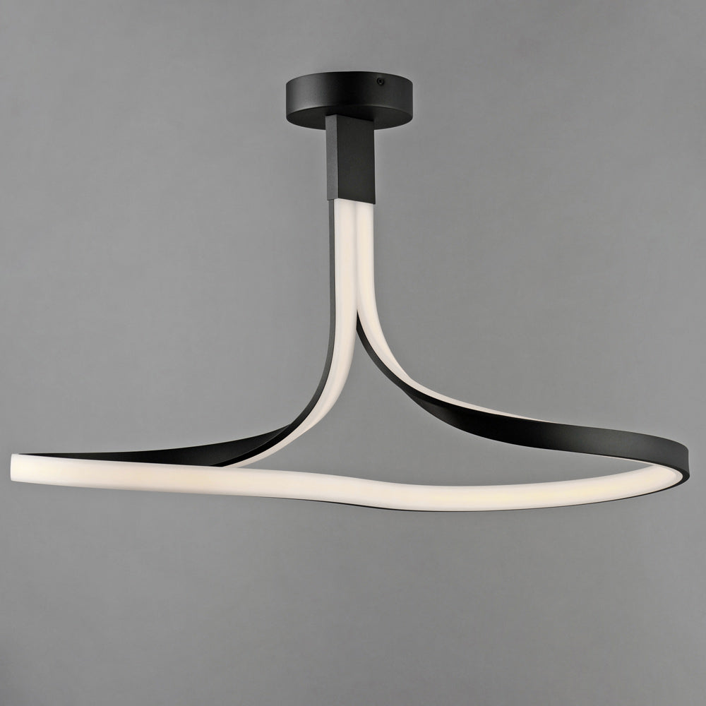 Serpentine LED Semi Flush Mount Ceiling Light in Detail.