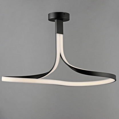 Serpentine LED Semi Flush Mount Ceiling Light in Detail.