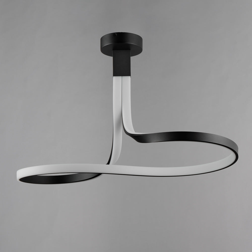 Serpentine LED Semi Flush Mount Ceiling Light in Detail.