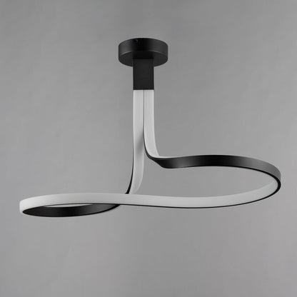 Serpentine LED Semi Flush Mount Ceiling Light in Detail.