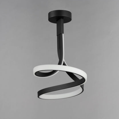 Serpentine LED Semi Flush Mount Ceiling Light in Detail.