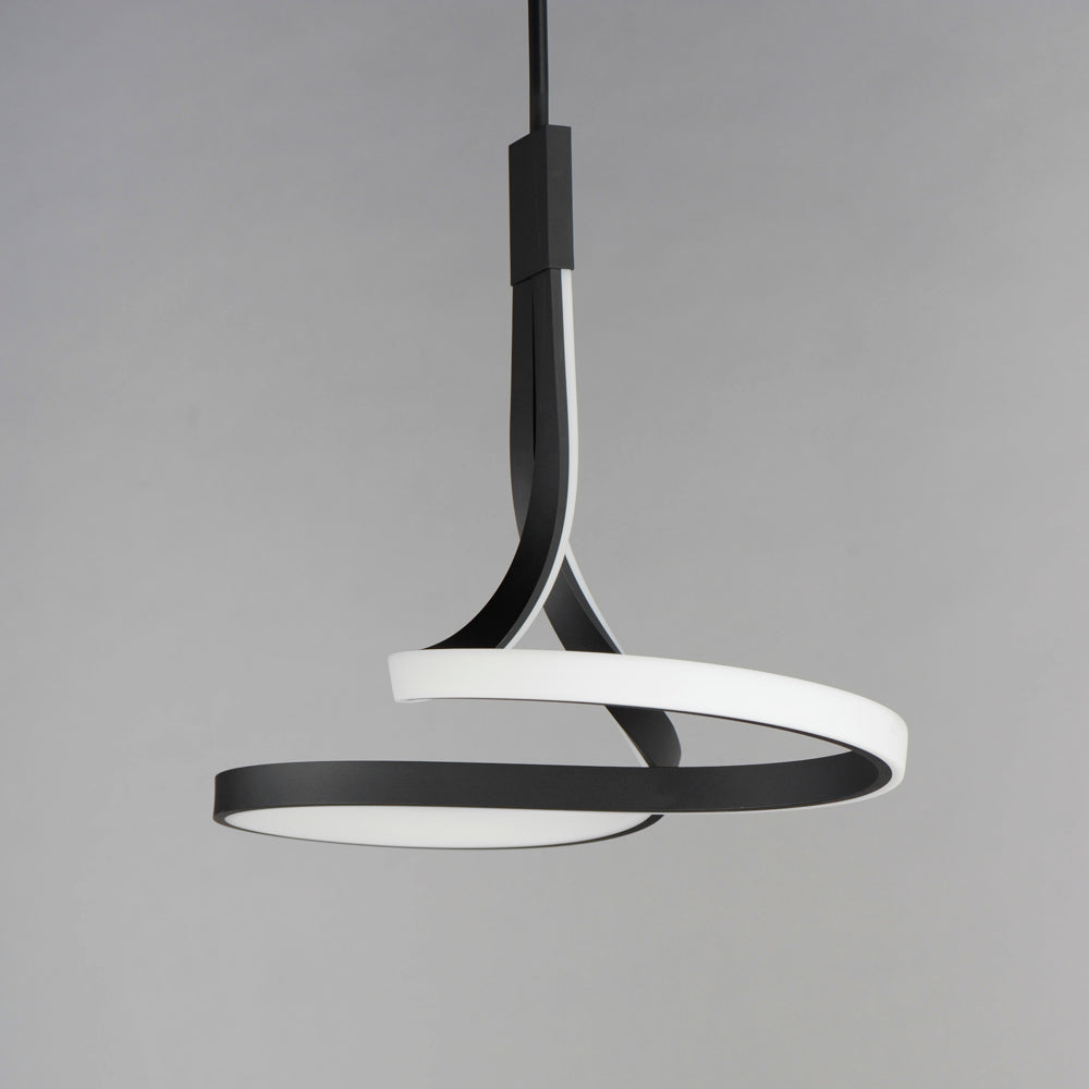 Serpentine LED Single Pendant Light in Detail.