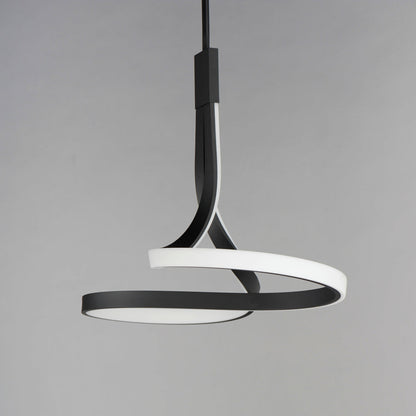 Serpentine LED Single Pendant Light in Detail.
