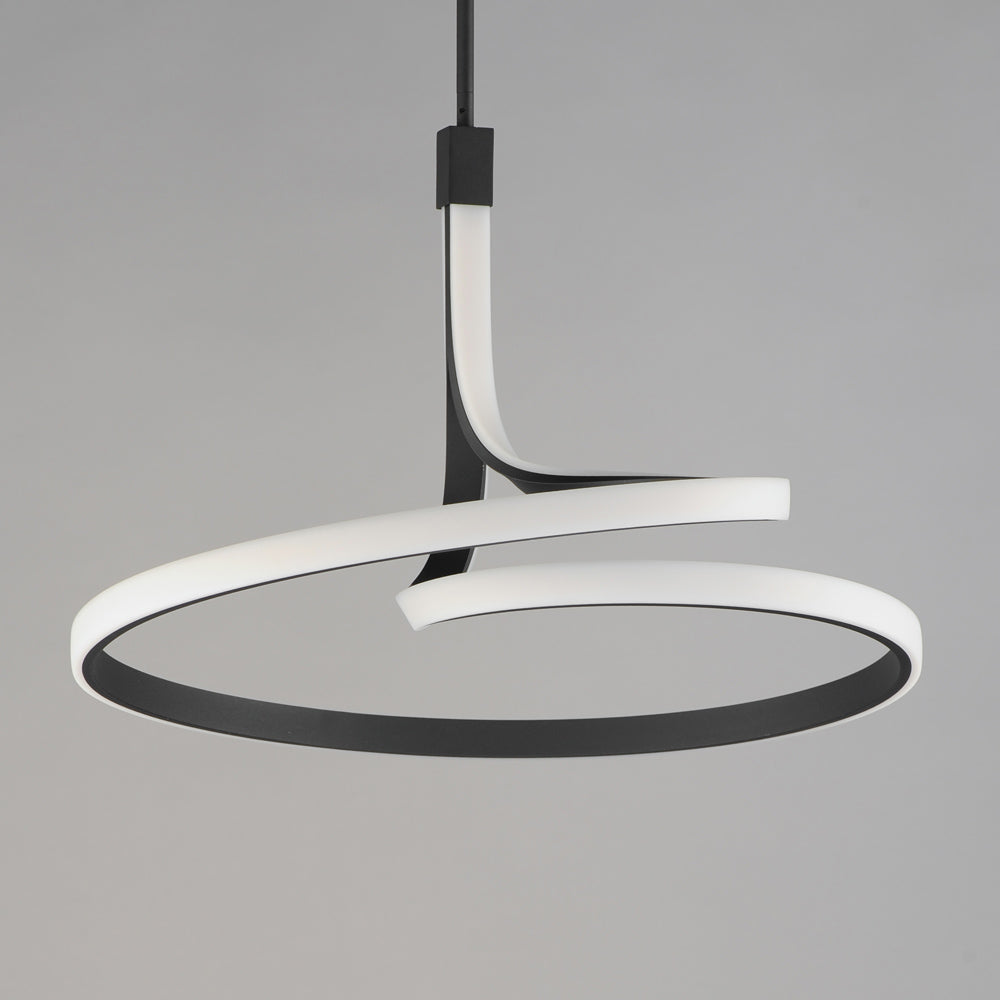 Serpentine LED Single Pendant Light in Detail.