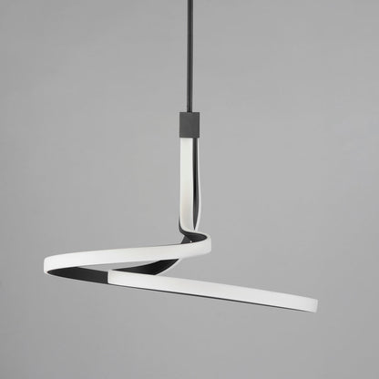 Serpentine LED Single Pendant Light in Detail.