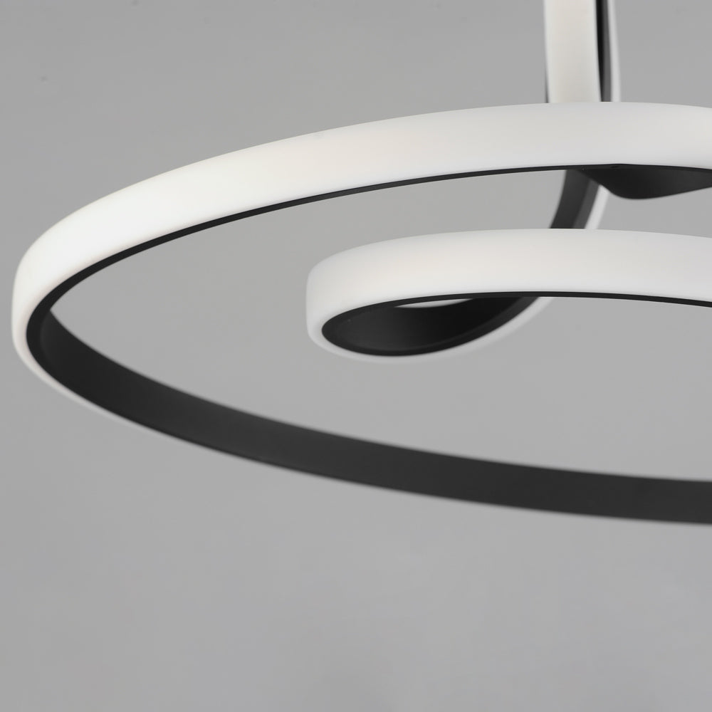 Serpentine LED Single Pendant Light in Detail.