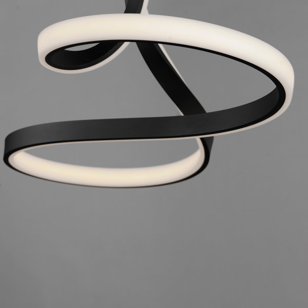 Serpentine LED Single Pendant Light in Detail.