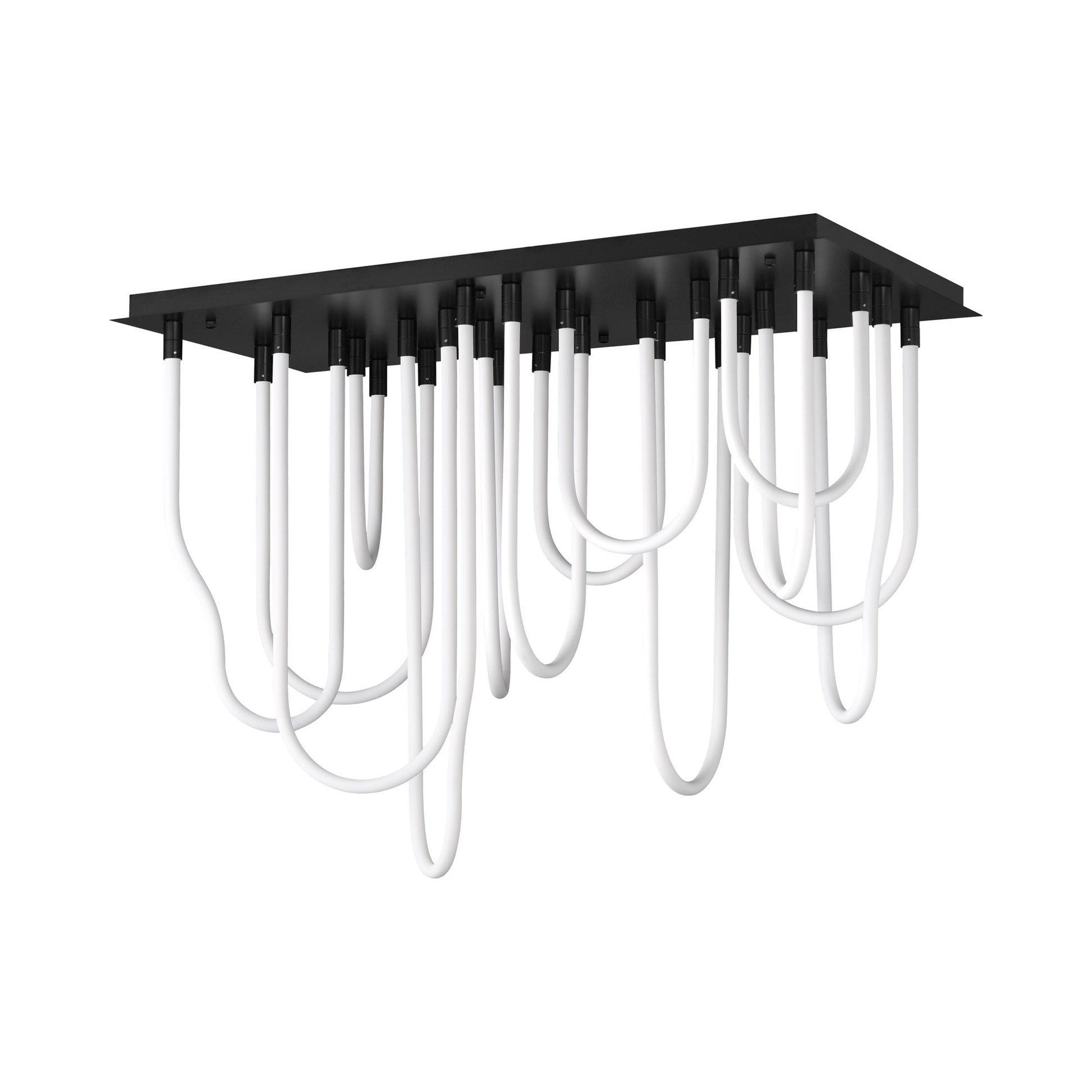 Soleil LED Flush Mount Ceiling Light in Black.