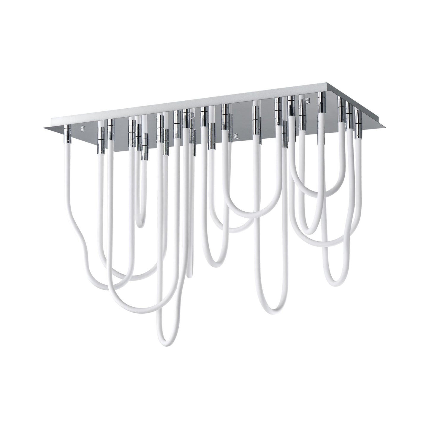 Soleil LED Flush Mount Ceiling Light in Polished Chrome.