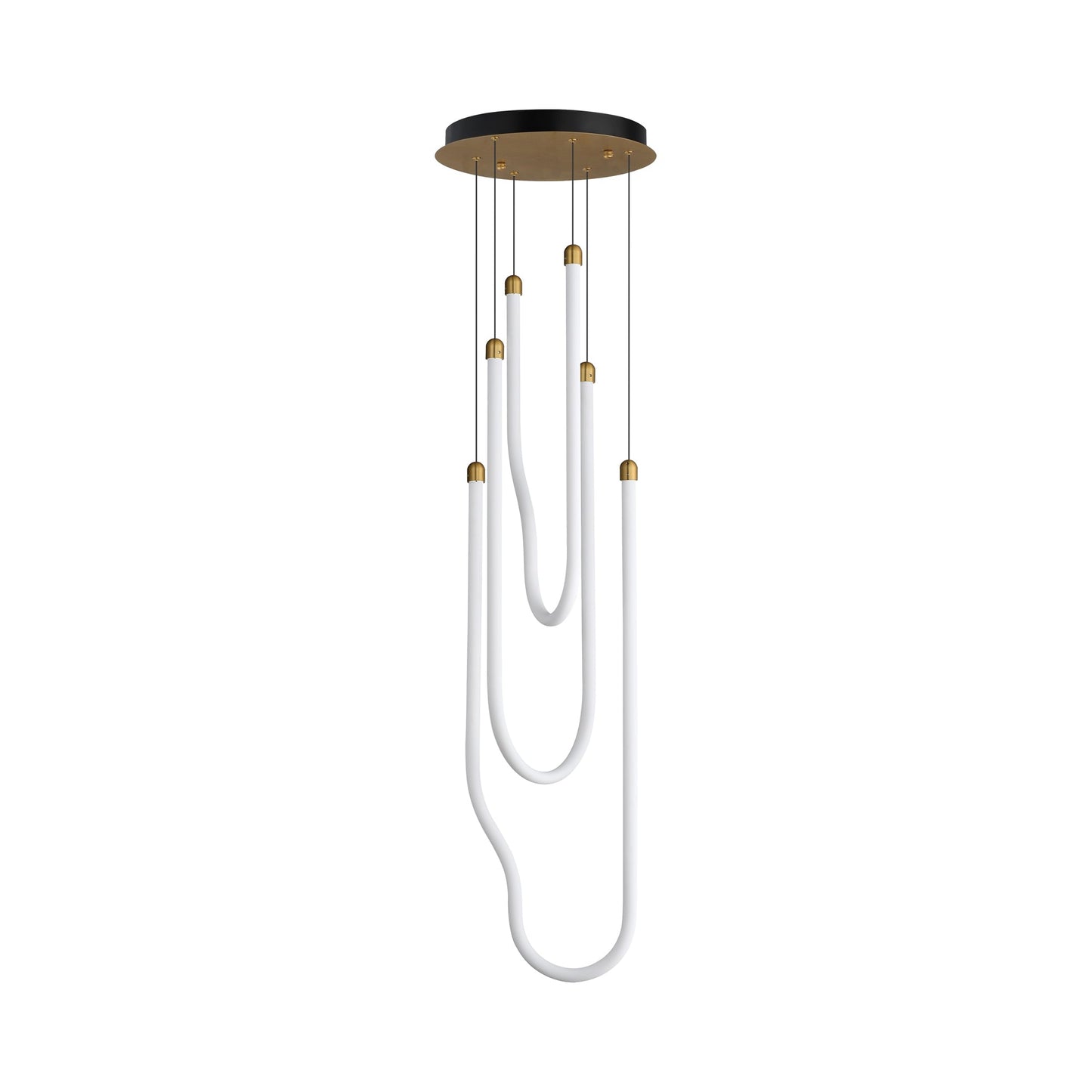 Soleil LED Pendant Light in Natural Aged Brass (3-Light).