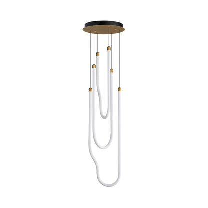 Soleil LED Pendant Light in Natural Aged Brass (3-Light).