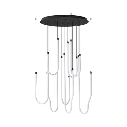Soleil LED Pendant Light in Black (8-Light).