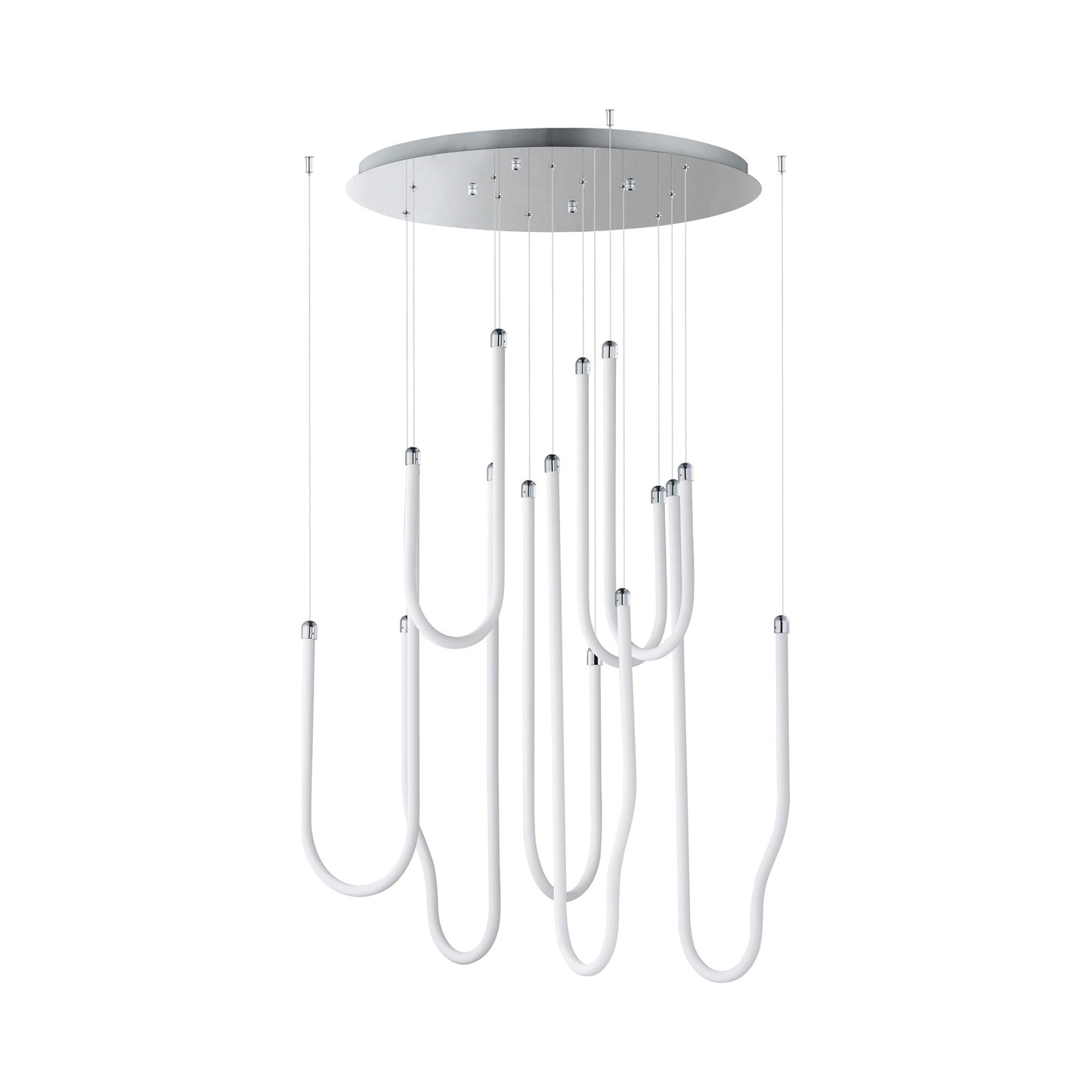 Soleil LED Pendant Light in Polished Chrome (8-Light).