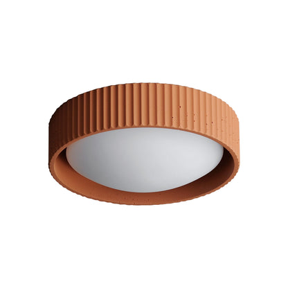 Souffle LED Flush Mount Ceiling Light in Terra Cotta (Small).