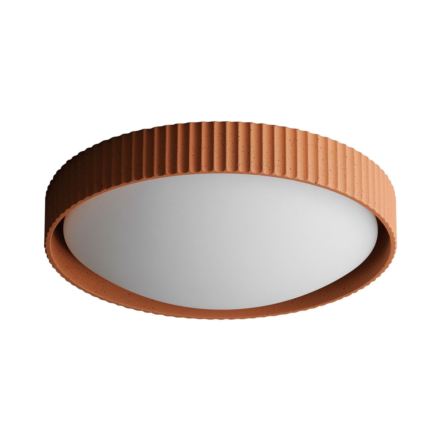 Souffle LED Flush Mount Ceiling Light in Terra Cotta (Large).