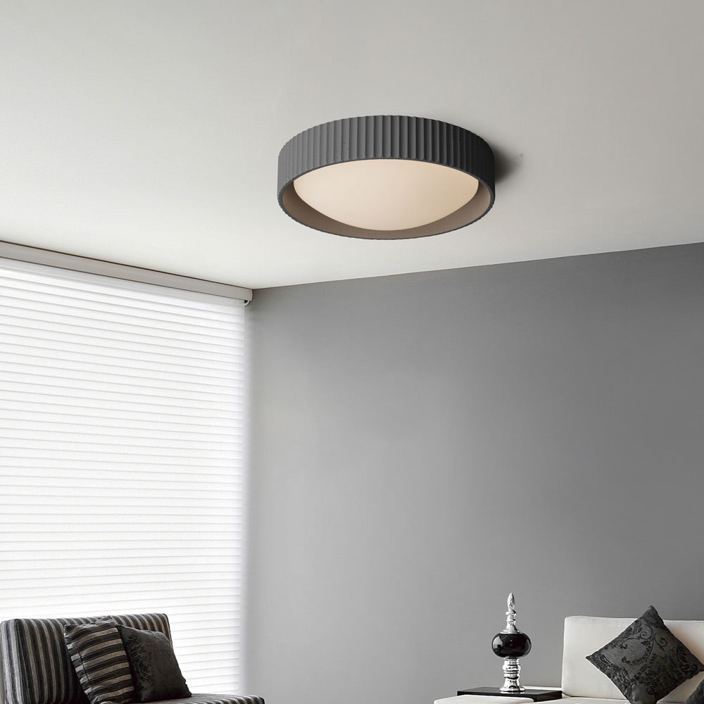 Souffle LED Flush Mount Ceiling Light in living room.