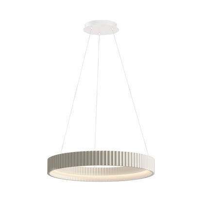 Souffle LED Ring Pendant Light in Chaulk White (25-Inch).