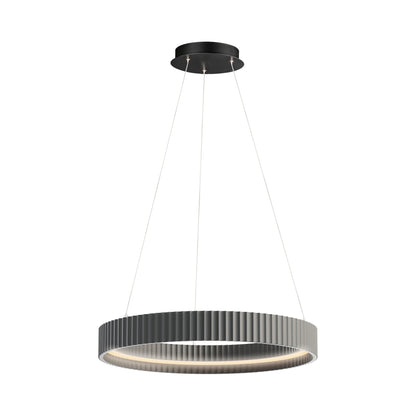 Souffle LED Ring Pendant Light in Gray (25-Inch).