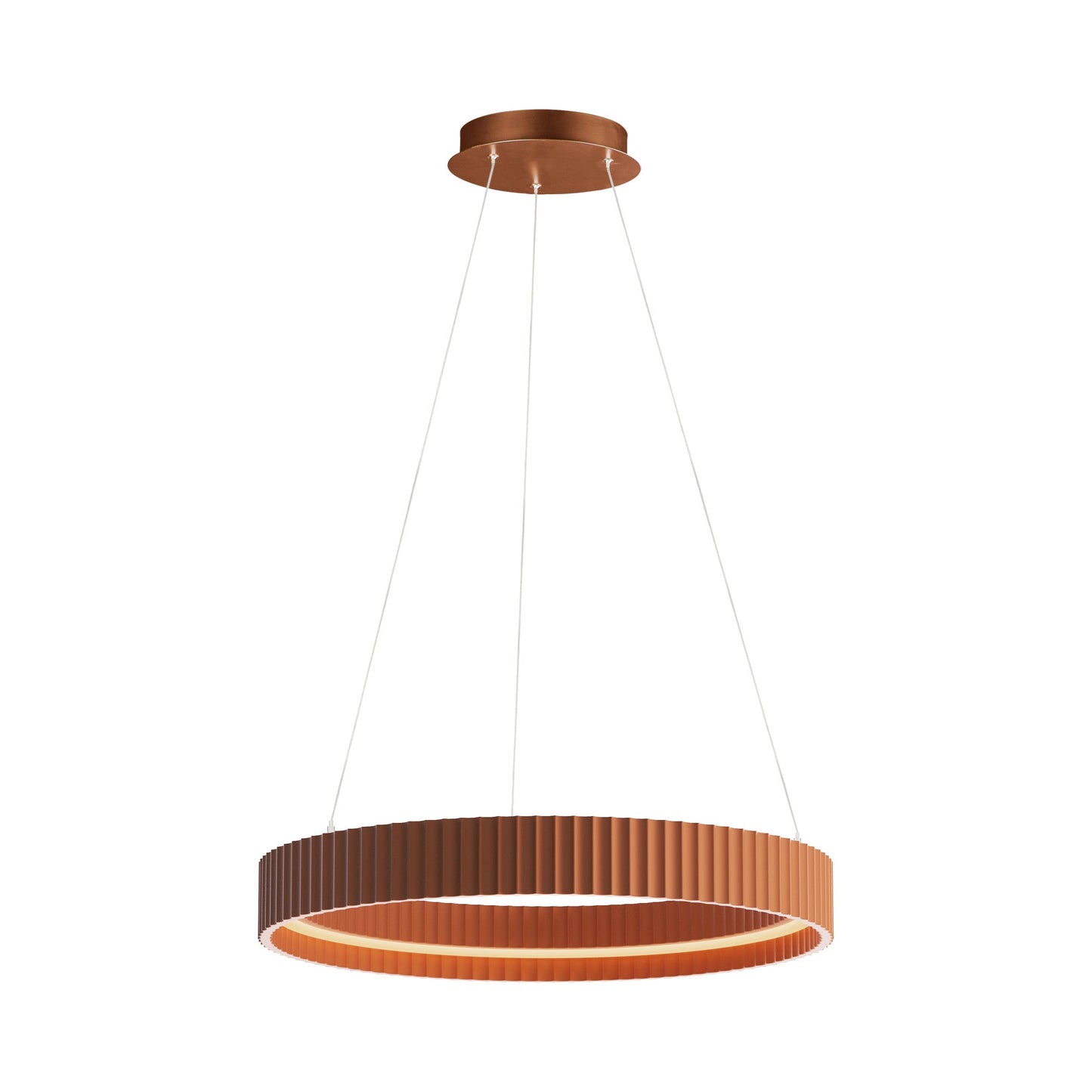 Souffle LED Ring Pendant Light in Terra Cotta (25-Inch).