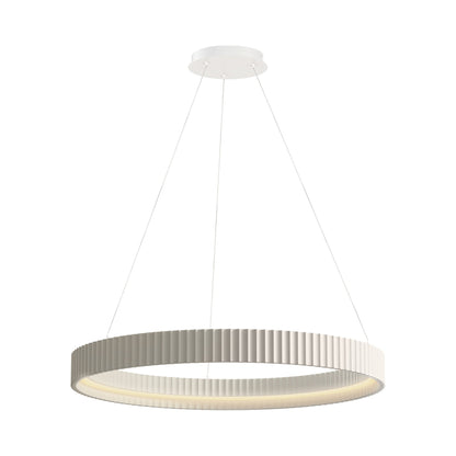 Souffle LED Ring Pendant Light in Chaulk White (33-Inch).
