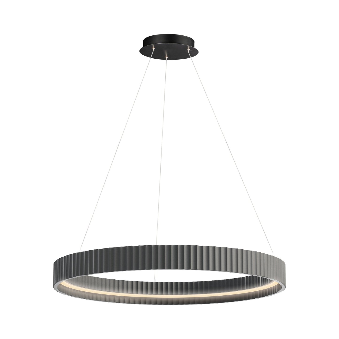 Souffle LED Ring Pendant Light in Gray (33-Inch).