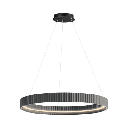 Souffle LED Ring Pendant Light in Gray (33-Inch).