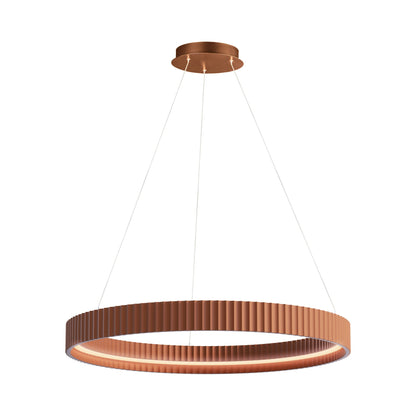 Souffle LED Ring Pendant Light in Terra Cotta (33-Inch).