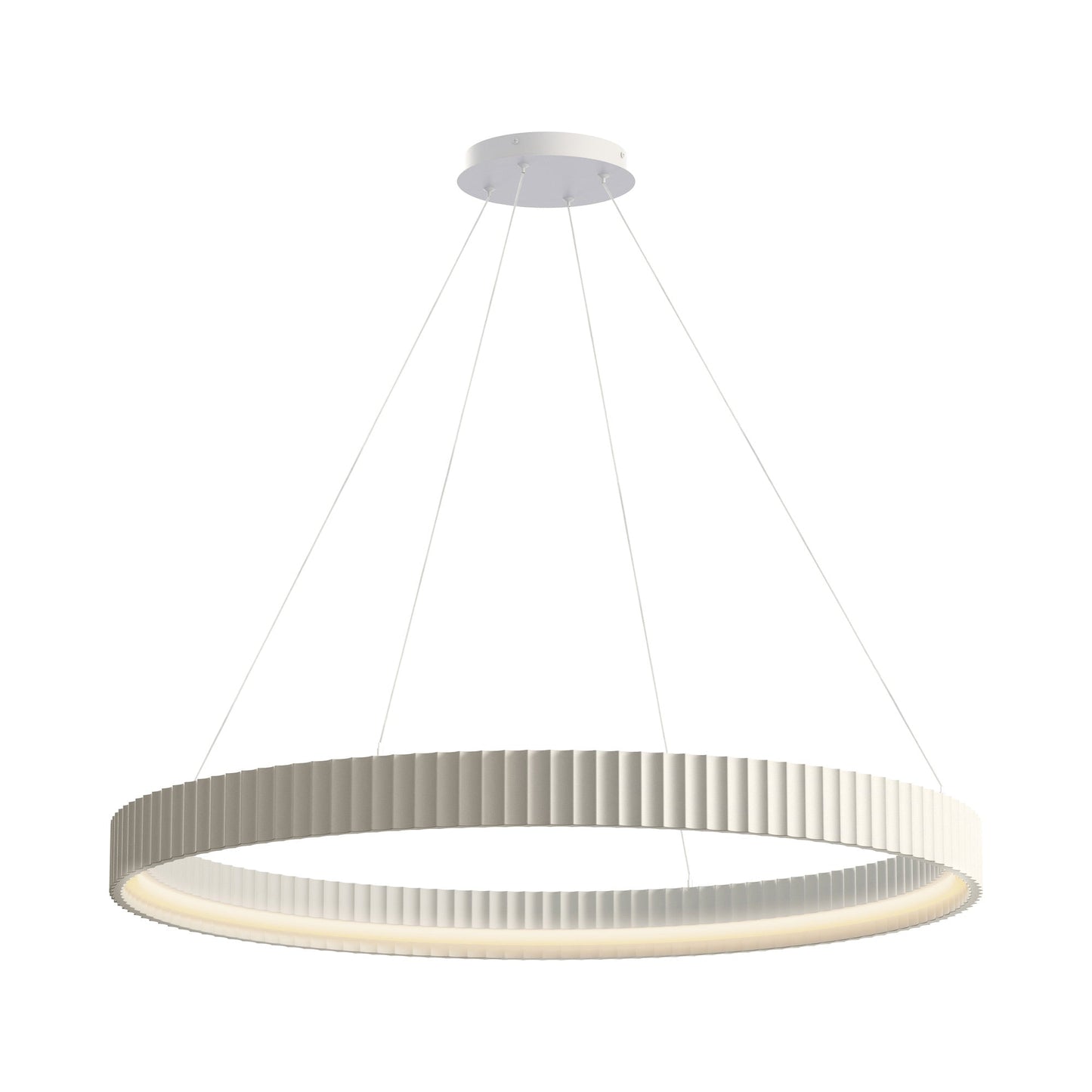 Souffle LED Ring Pendant Light in Chaulk White (41-Inch).