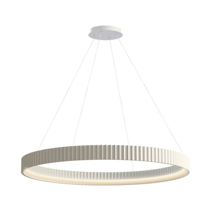 Souffle LED Ring Pendant Light in Chaulk White (41-Inch).