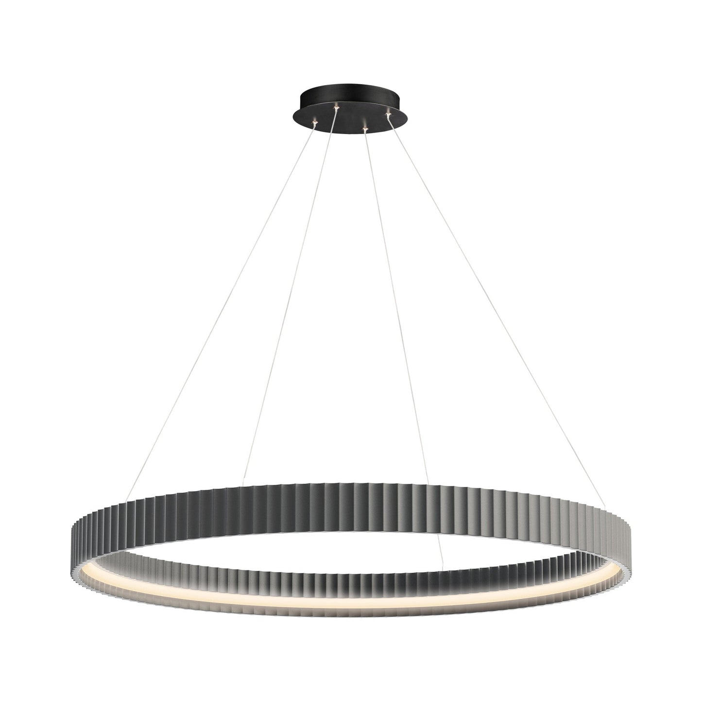 Souffle LED Ring Pendant Light in Gray (41-Inch).