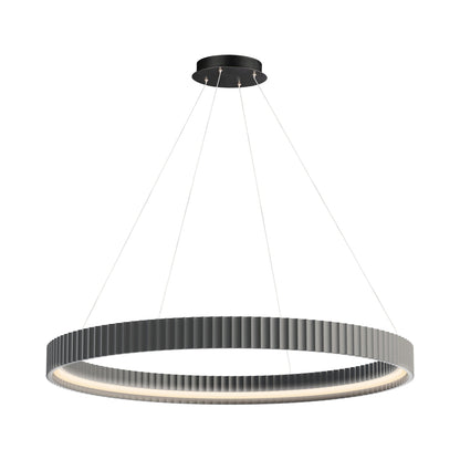 Souffle LED Ring Pendant Light in Gray (41-Inch).