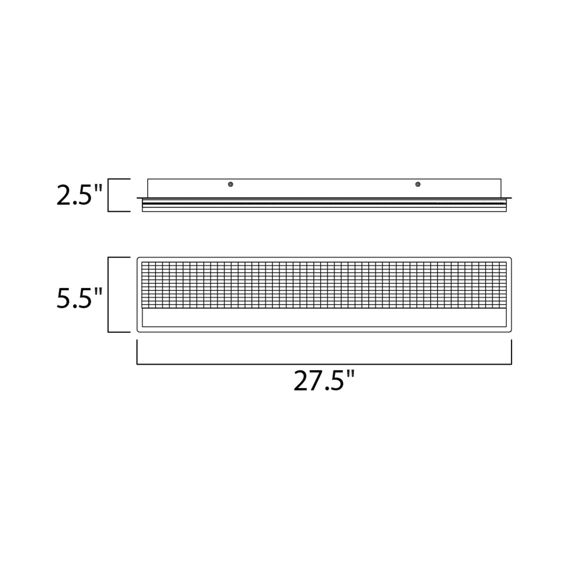 Sparkler LED Bath Vanity Light - line drawing.