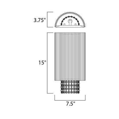 Spiral Wall Light - line drawing.