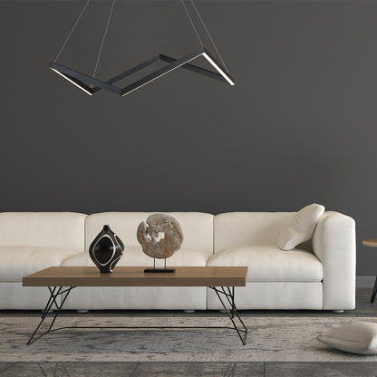 Stealth LED Linear Pendant Light in living room.
