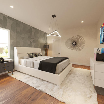 Stealth LED Pendant Light in bedroom.