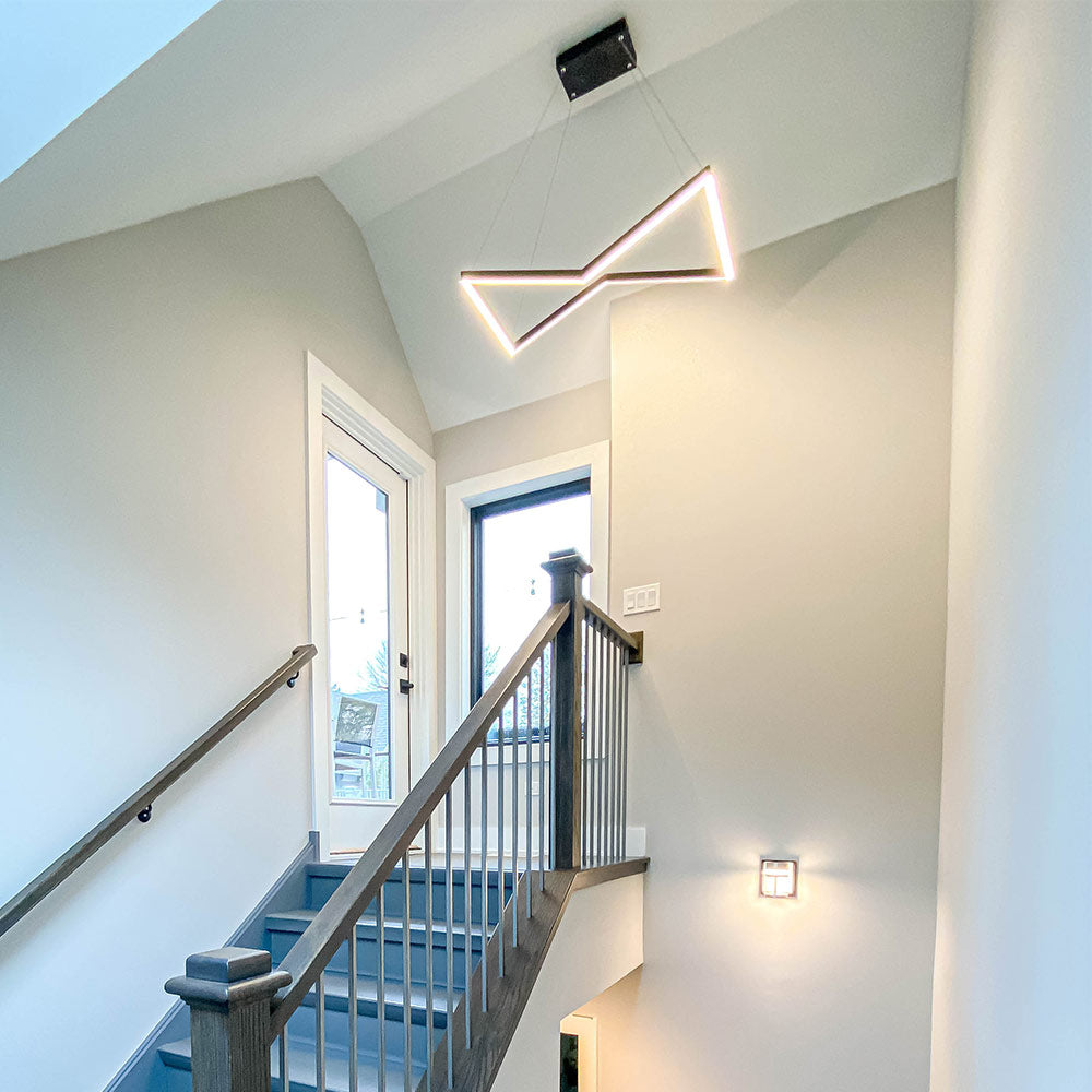 Stealth LED Pendant Light in stairway.
